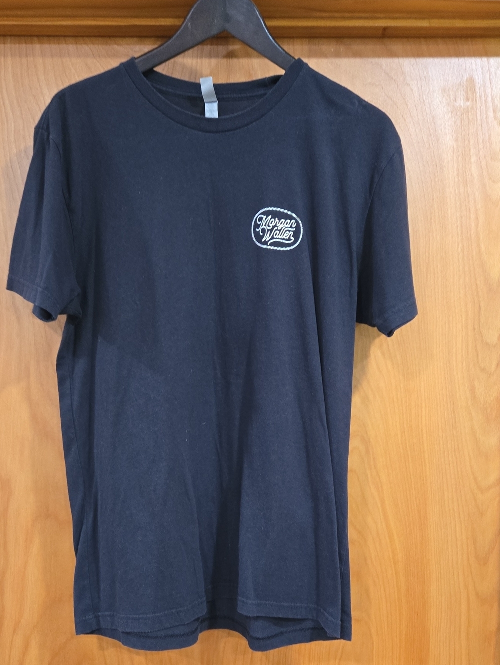Morgan Wallen Black Short-Sleeve Tee with White Chest Logo